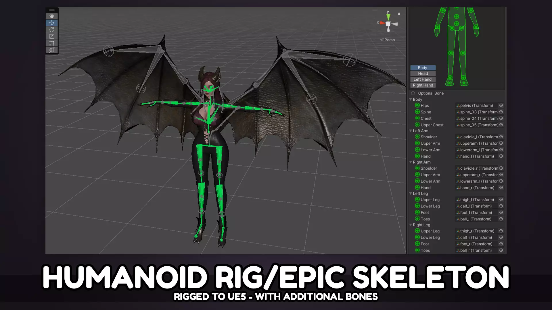 Dragon Girl Ezerys Low-poly 3D model_8