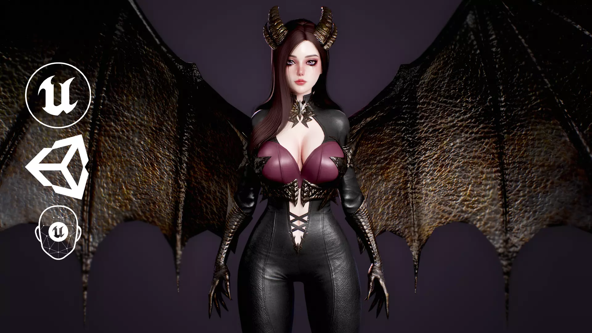 Dragon Girl Ezerys Low-poly 3D model_0