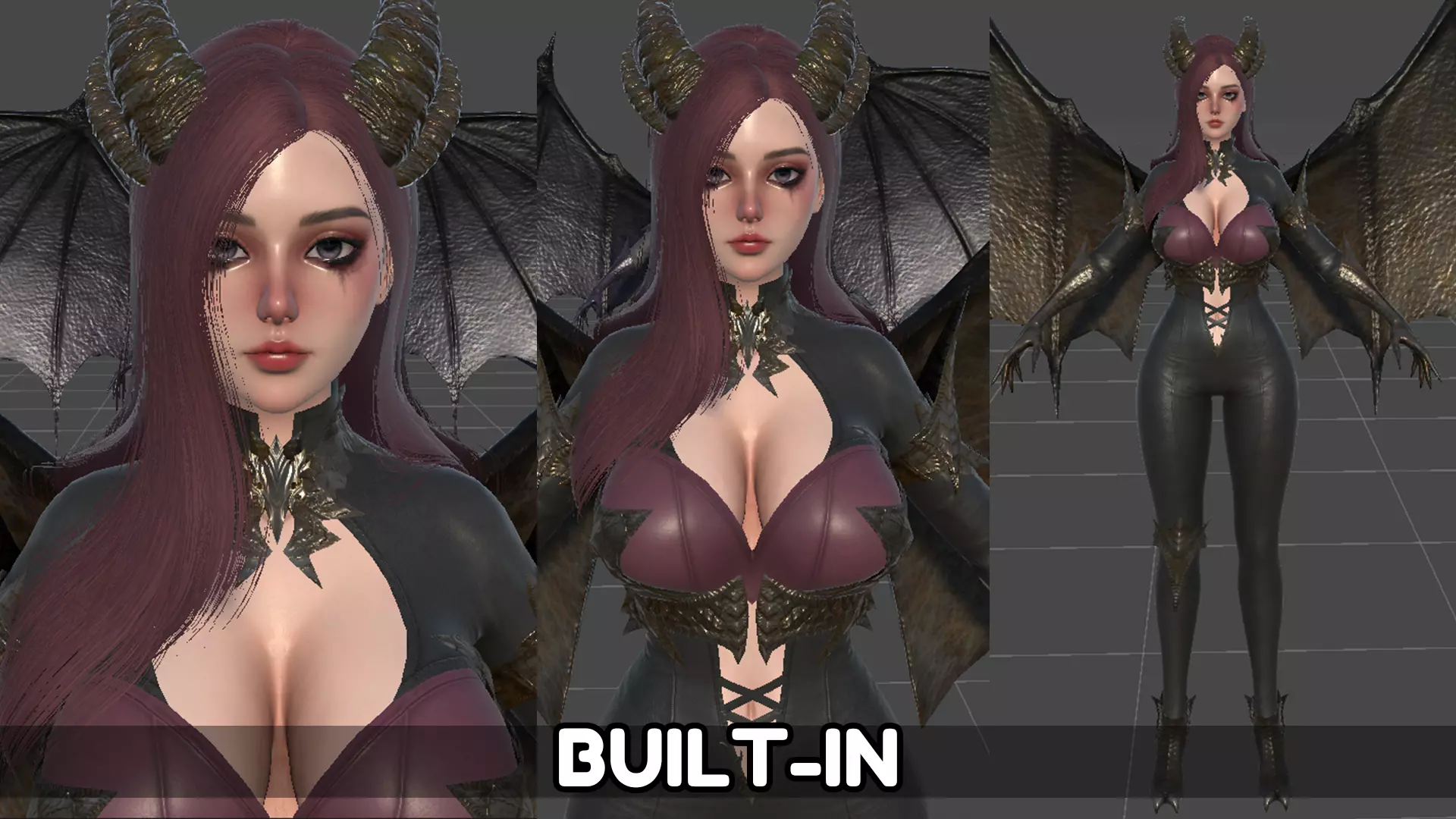 Dragon Girl Ezerys Low-poly 3D model_15
