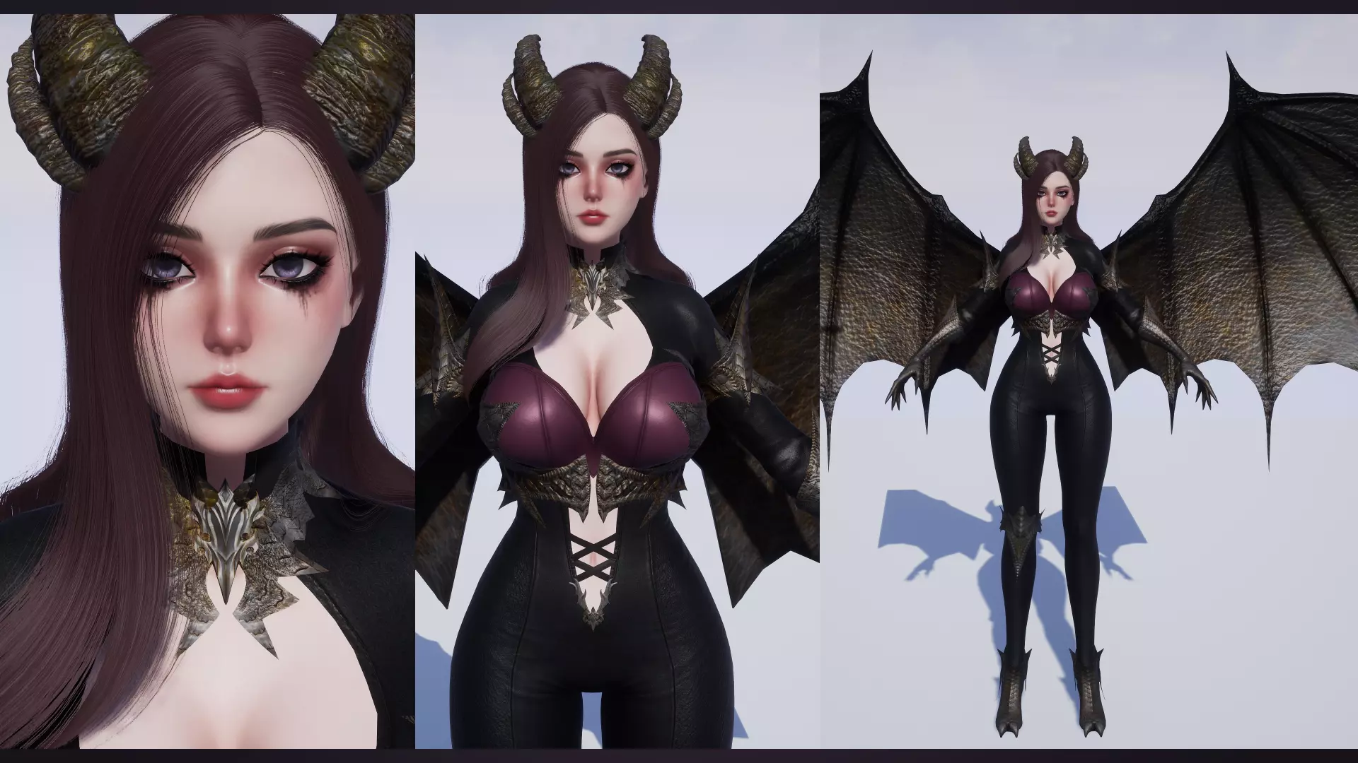 Dragon Girl Ezerys Low-poly 3D model_13