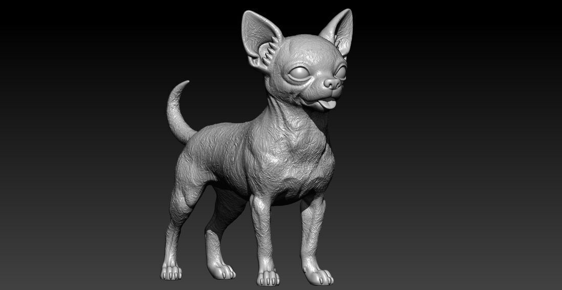Chihuahua Dog model - 3D print 3D print model_1