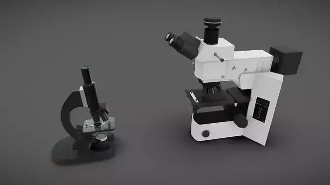 Microscopes Low-poly 3D model