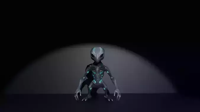 Alien Creature 3D Model Sci-Fi Xeno 