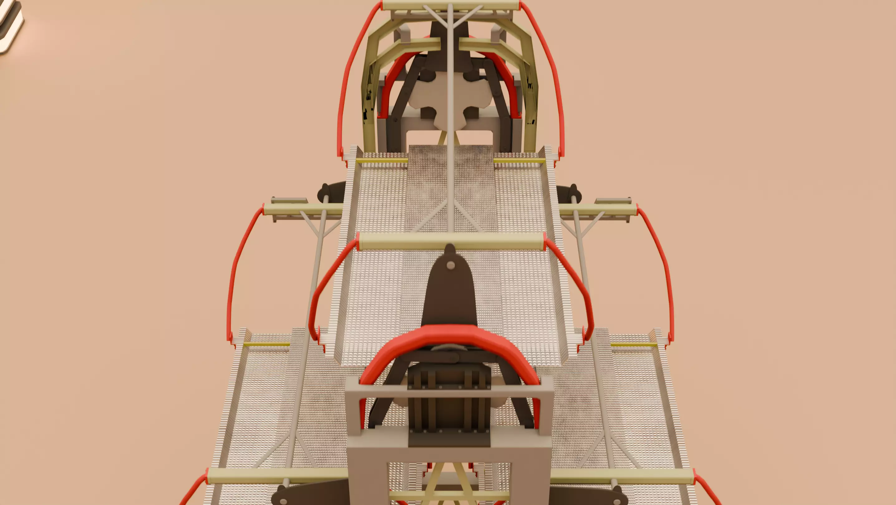 Lift Car Parking 3D Model Multi Level System Low-poly 3D model