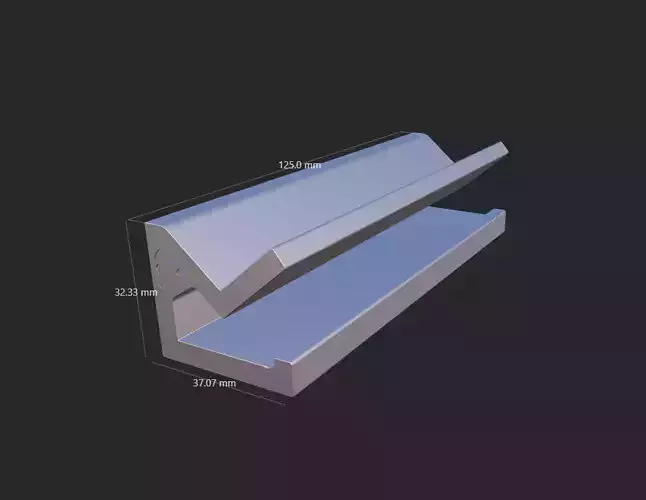 Printable Rolling V Tray - Support Free 3D print model