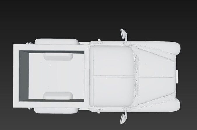 Classic Mechanical Pickup Truck 3D print model 6