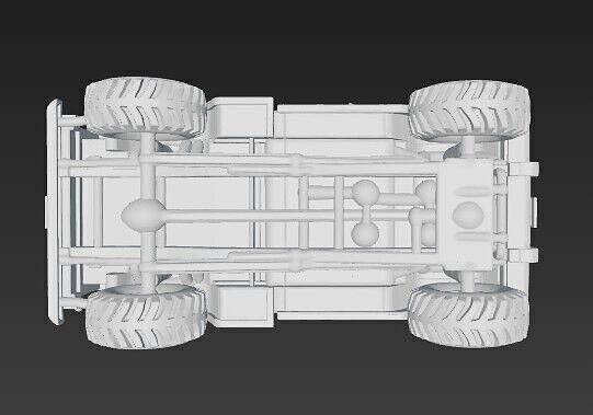 Classic Mechanical Pickup Truck 3D print model 4