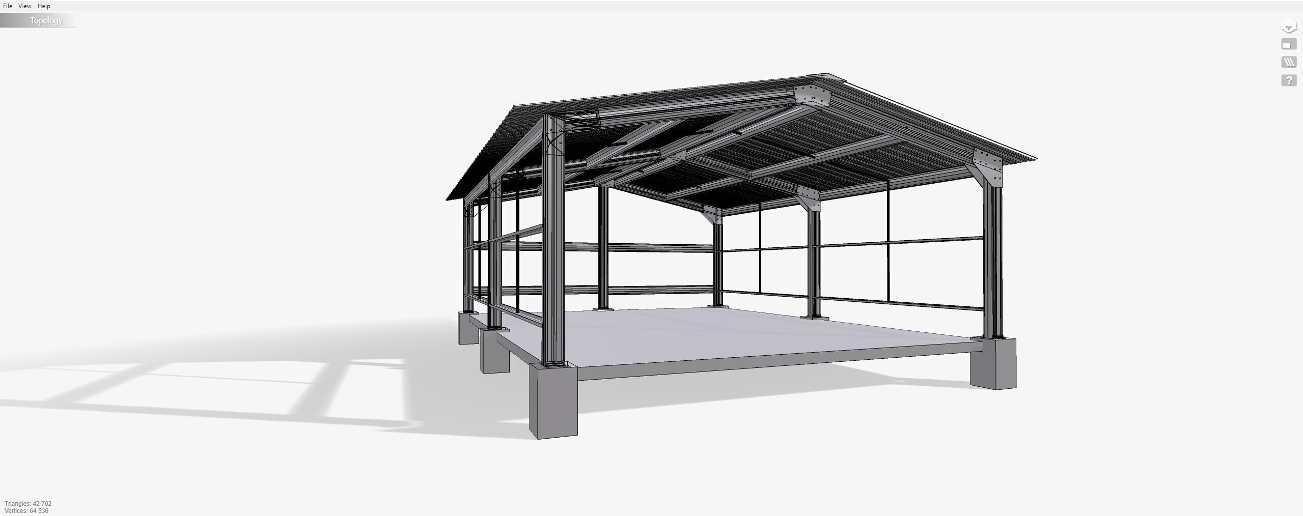 Industrial Metal Hangar 3D model_10