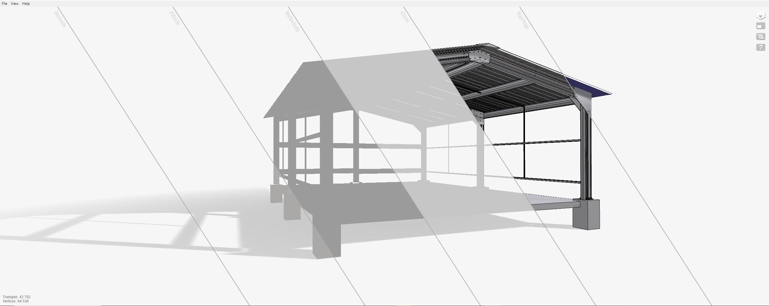 Industrial Metal Hangar 3D model_9