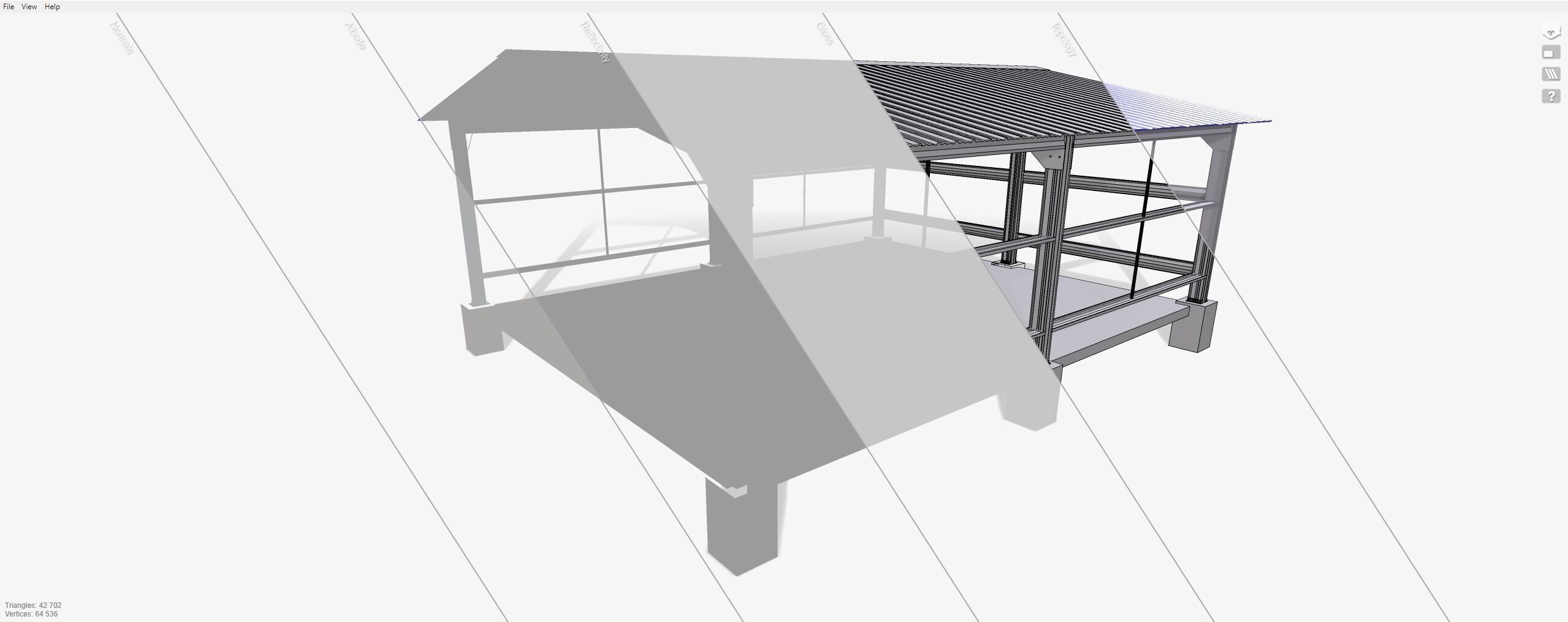 Industrial Metal Hangar 3D model_7
