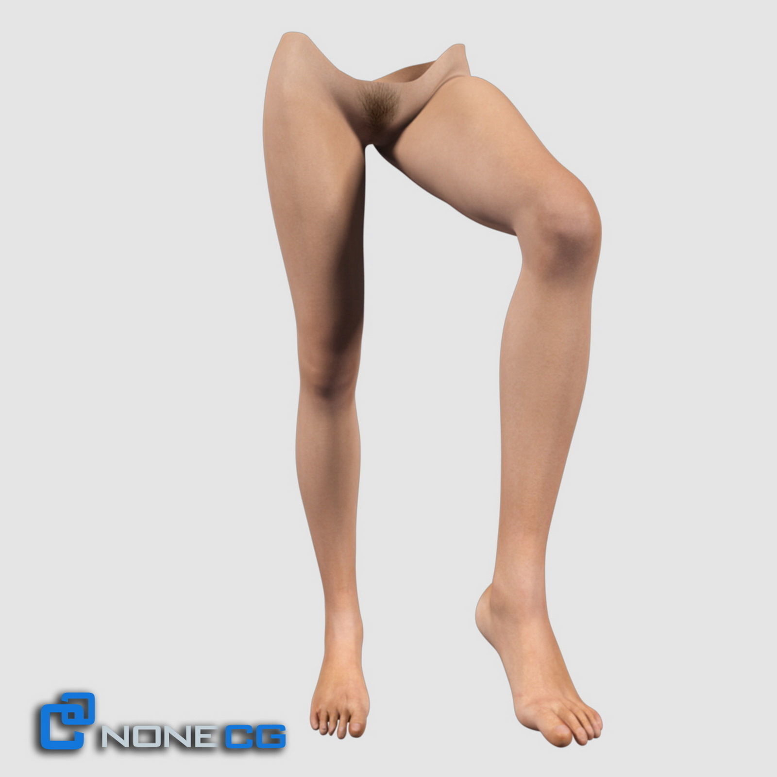 Adult Female Legs and Feet 3D model_7