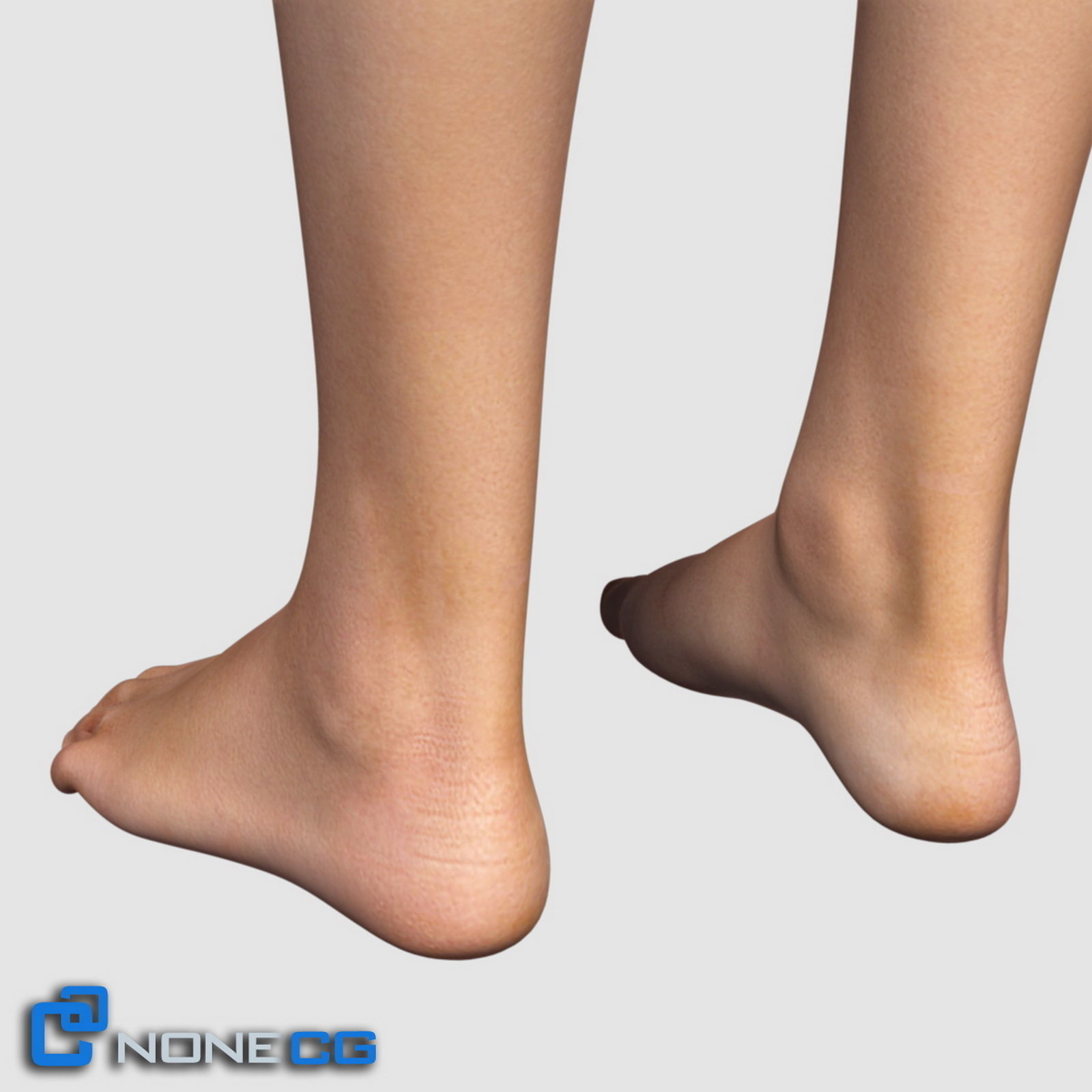 Adult Female Legs and Feet 3D model_5