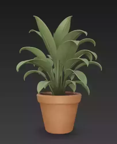 Potted Indoor Plant Decorative Greenery 3D Model