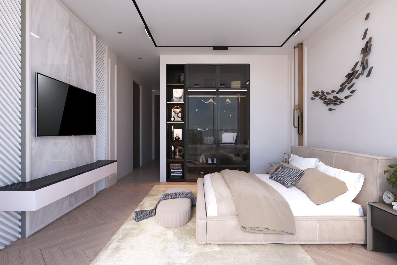 Master bedroom interior 3D model_1
