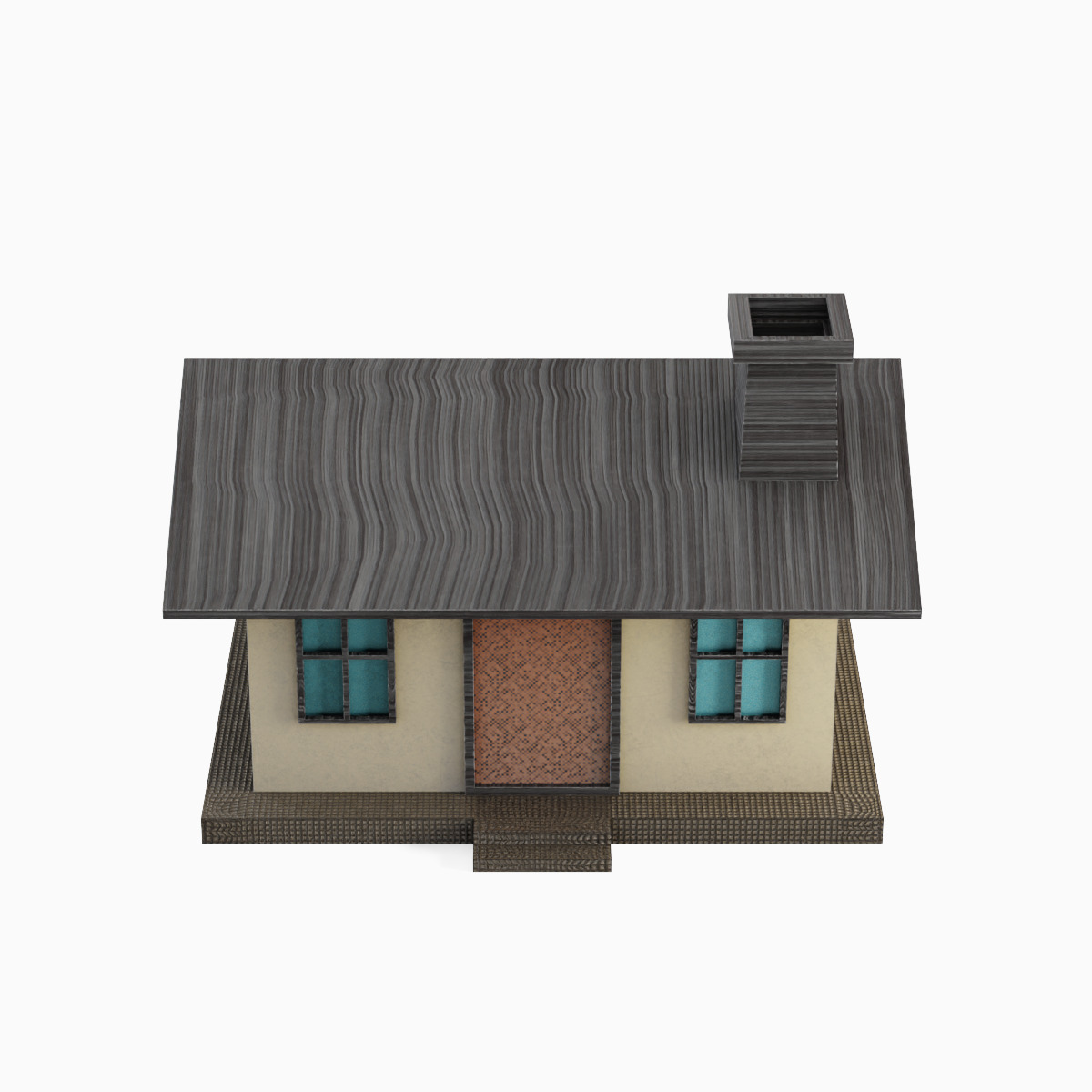 Low Poly House 01 Low-poly 3D model_3