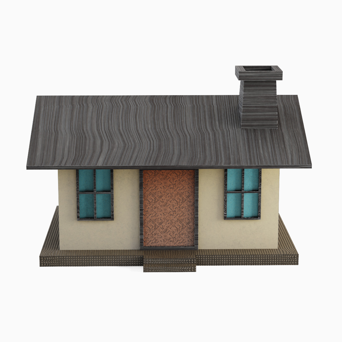 Low Poly House 01 Low-poly 3D model_1