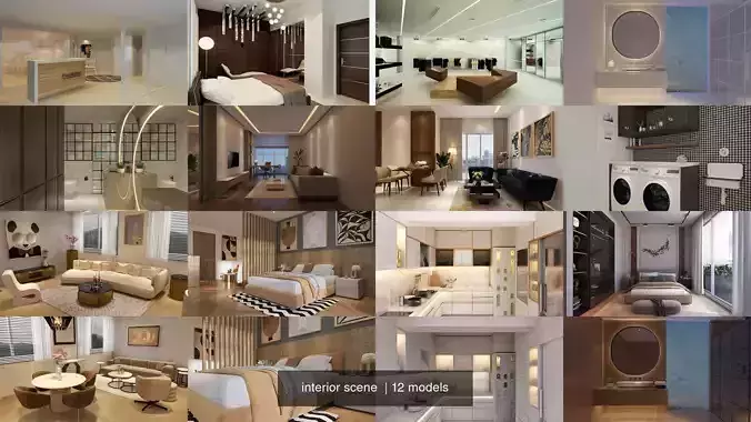 interior scene  3D Model Collection