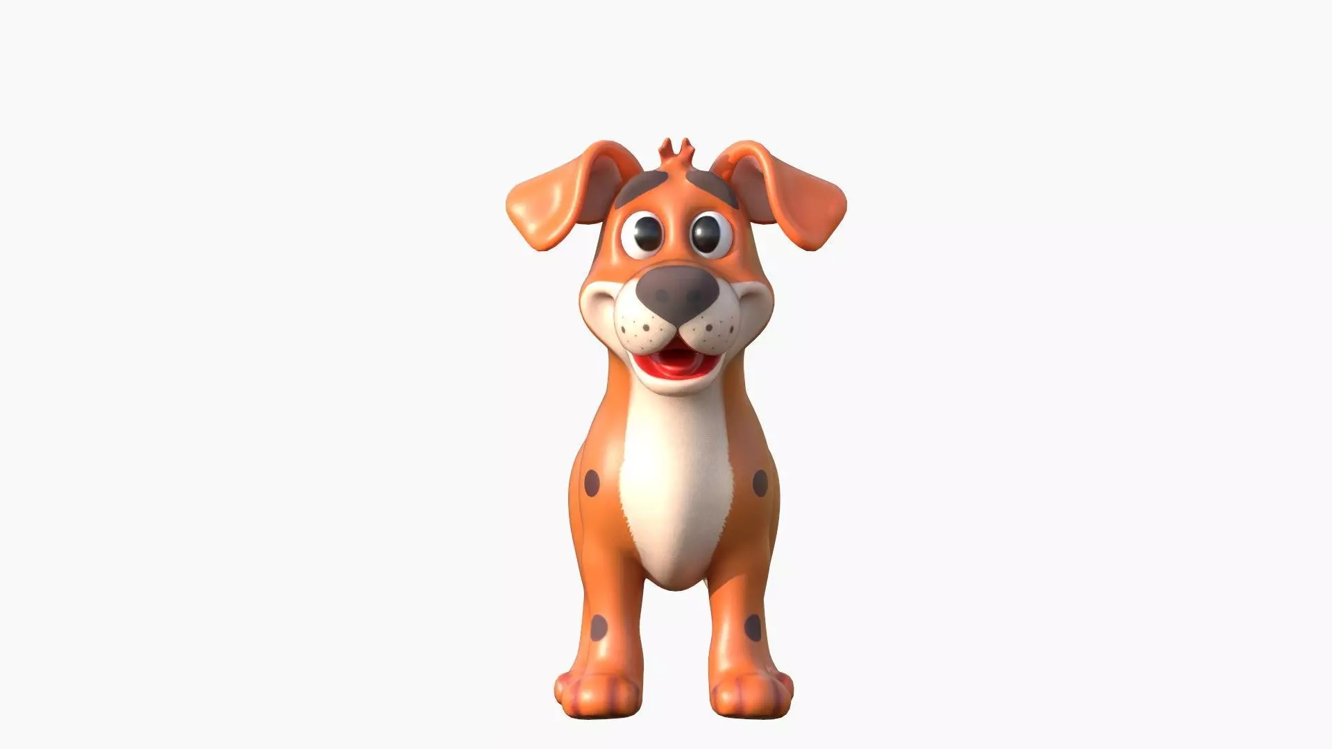Cartoon Dog Low-poly 3D model