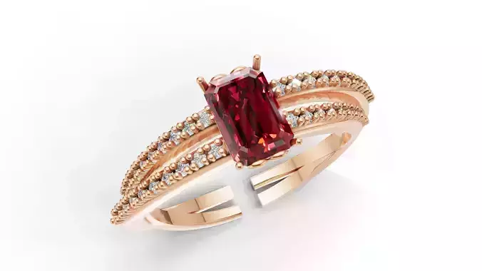 emerald cut diamond ring 1