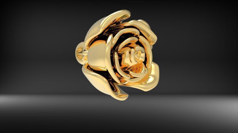 Vintage Rose Bud Pendant 3D print model_7