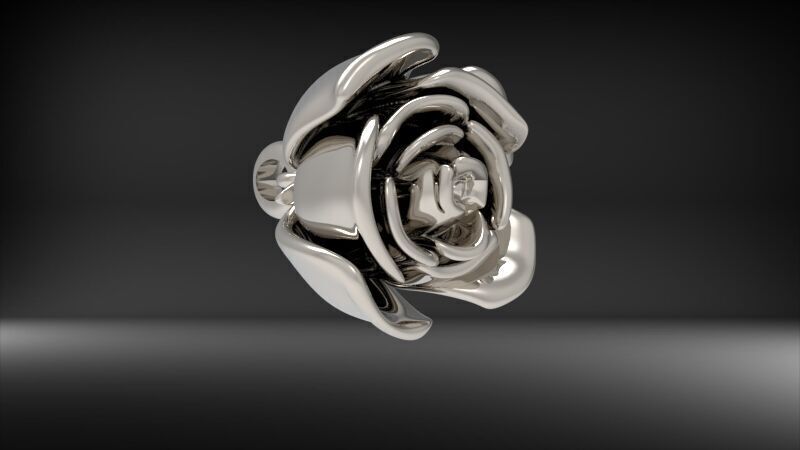 Vintage Rose Bud Pendant 3D print model_6