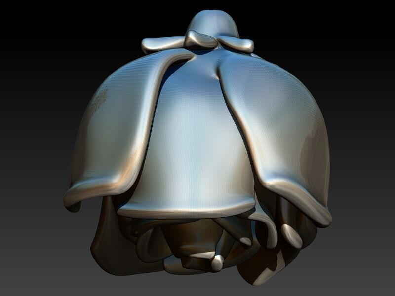 Vintage Rose Bud Pendant 3D print model_9