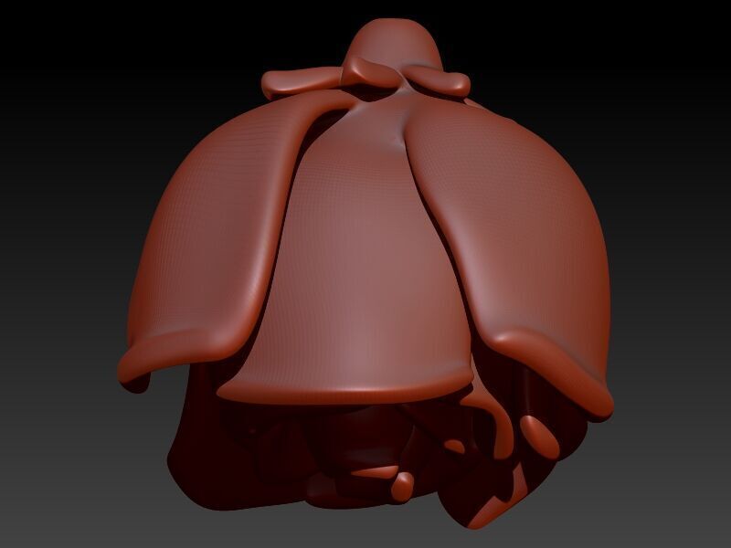 Vintage Rose Bud Pendant 3D print model_1