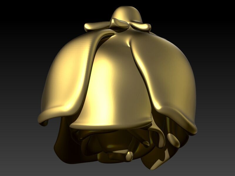 Vintage Rose Bud Pendant 3D print model_15