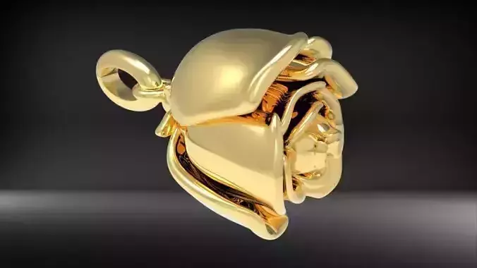 Vintage Rose Bud Pendant 3D print model