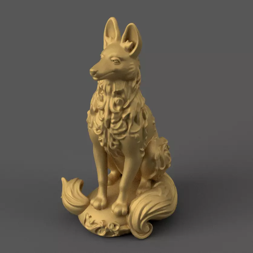 Elegant Dog Sculpture STL 3D Model for Dog Lovers 3D print model