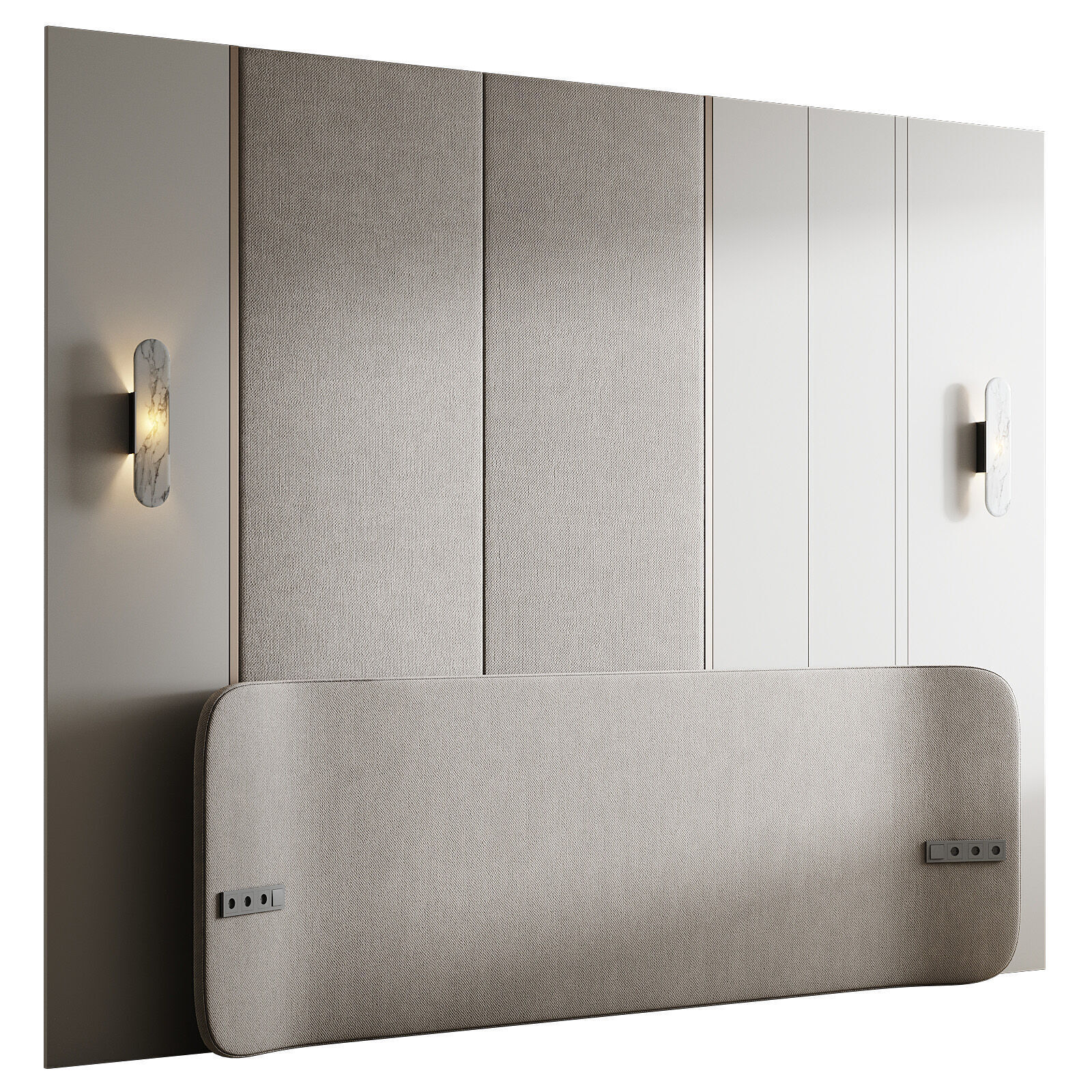 Wall panel 3D model_2