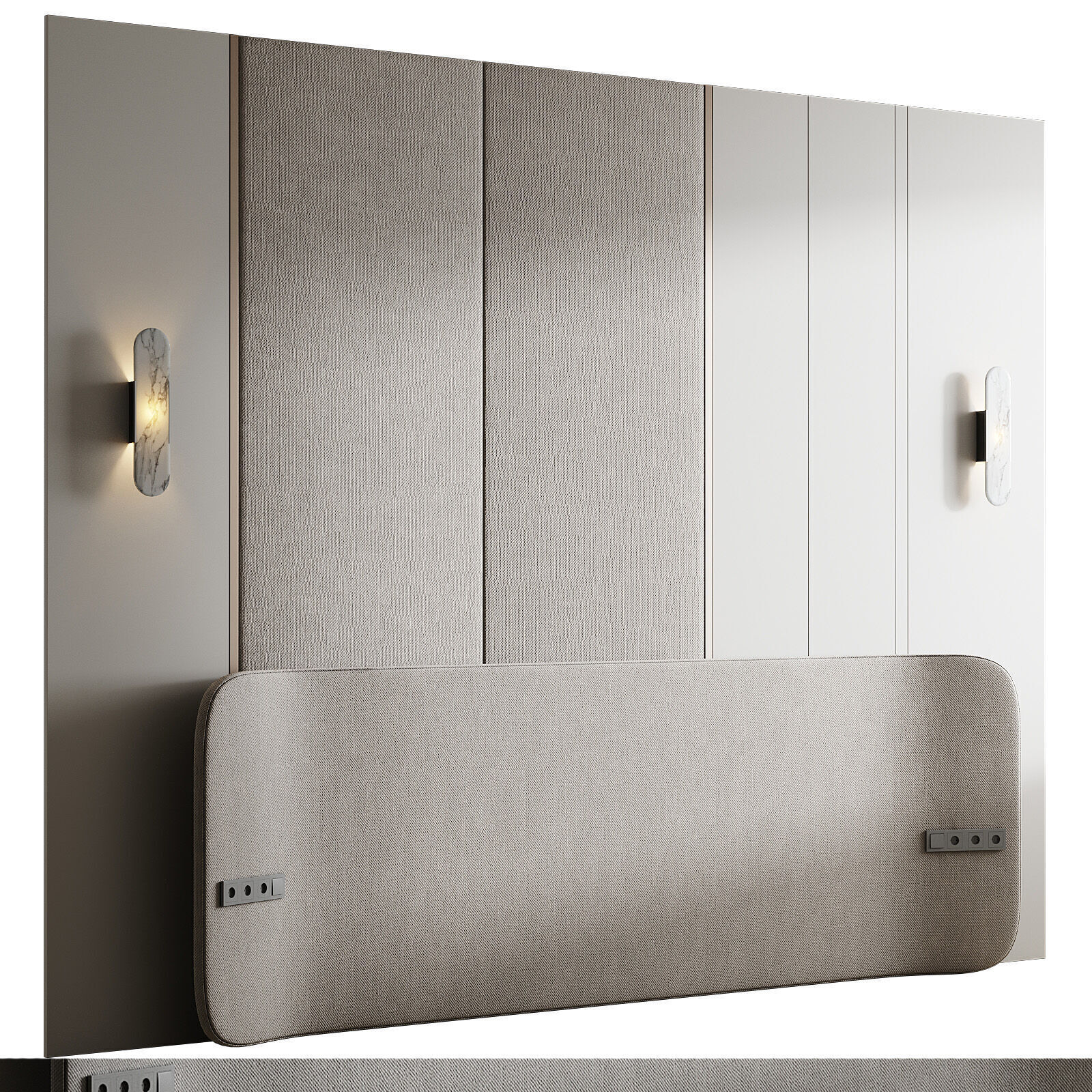 Wall panel 3D model_6