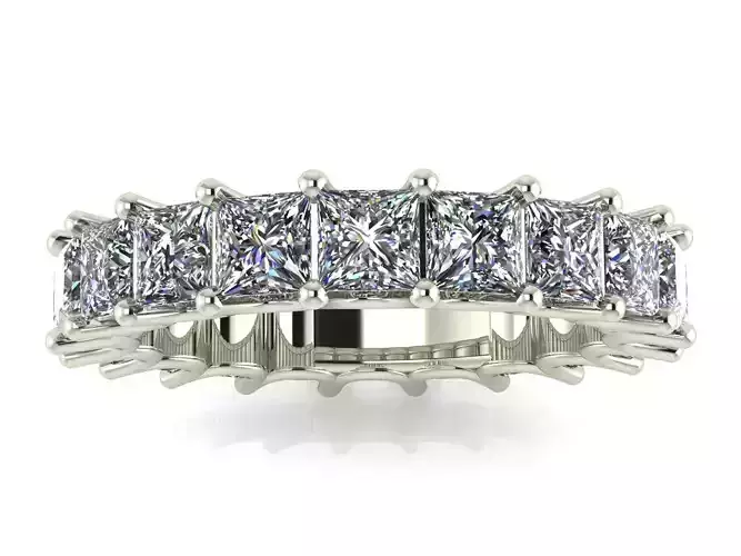 U - Shaped Eternity Bands - Princess Cut - Various stone sizes