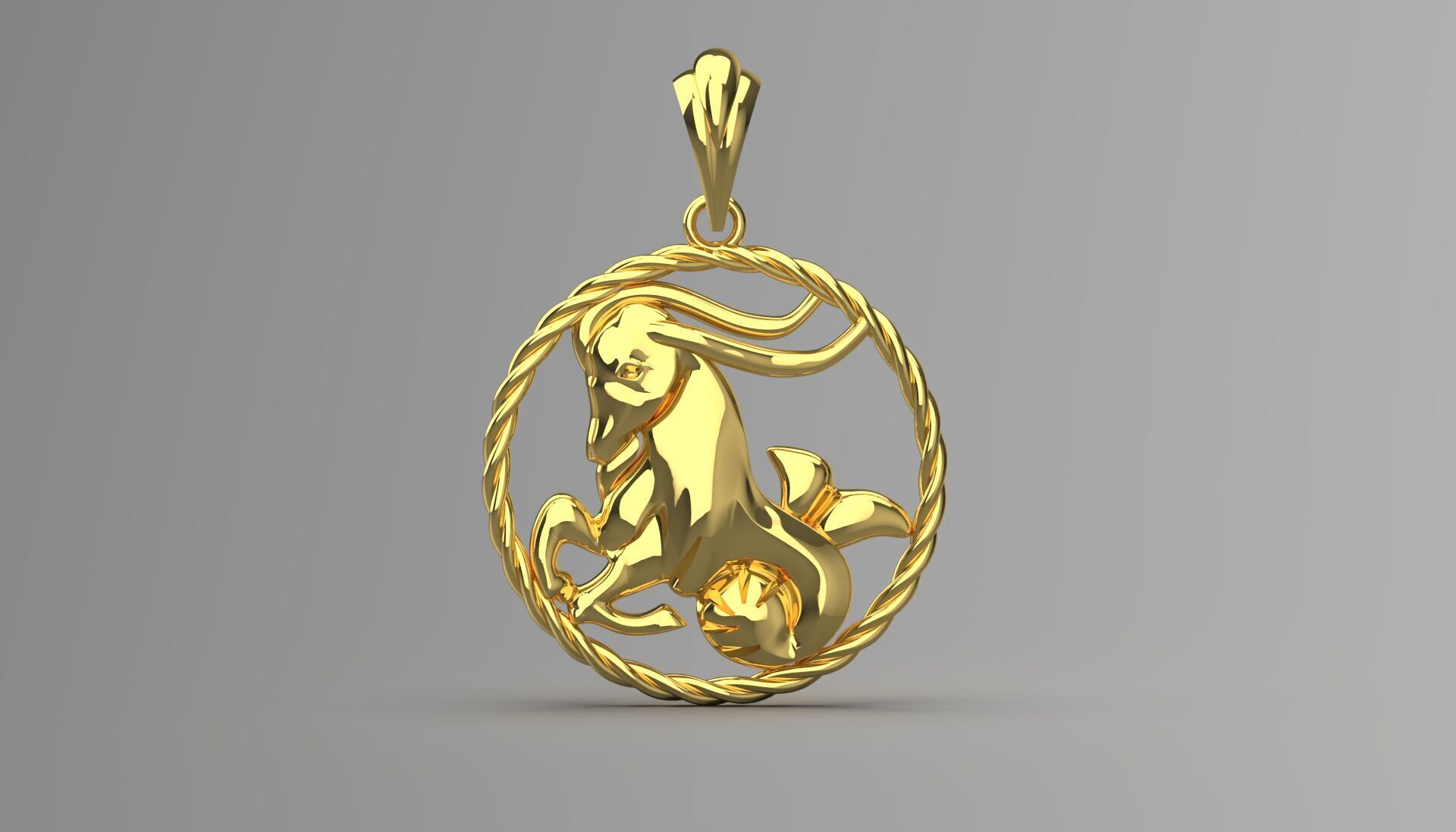 Gold pendant symbolizing the month of april gp0247 3D print model_1