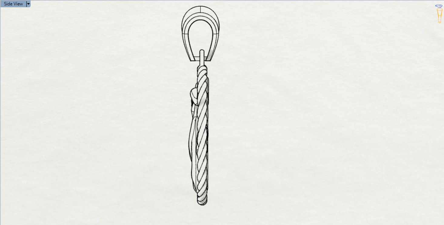 Gold pendant symbolizing the month of april gp0247 3D print model_22