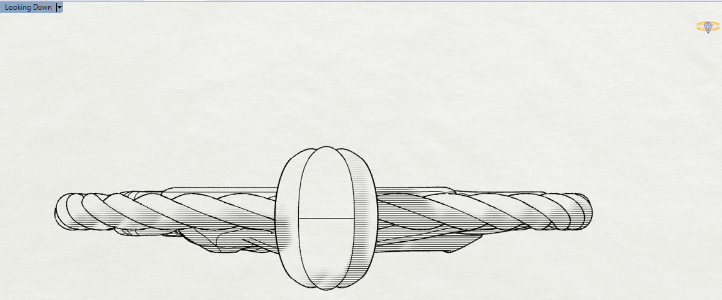 Gold pendant symbolizing the month of april gp0247 3D print model_20