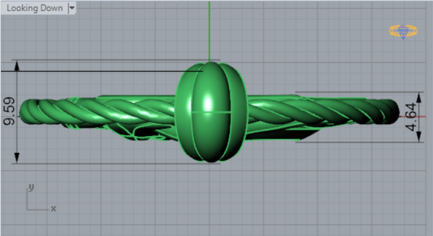 Gold pendant symbolizing the month of april gp0247 3D print model_8