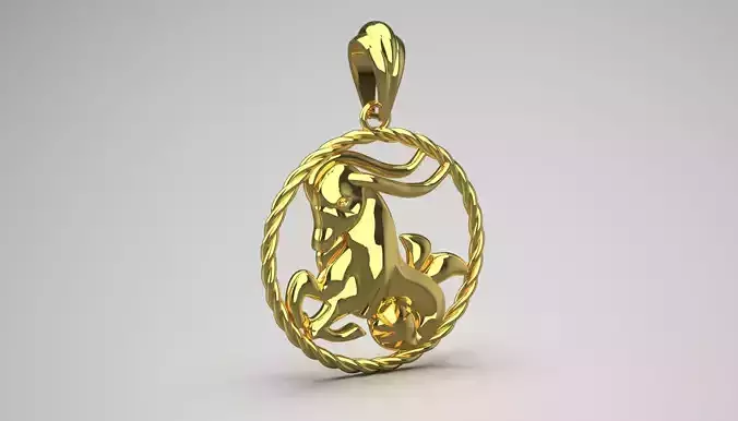 Gold pendant symbolizing the month of april gp0247