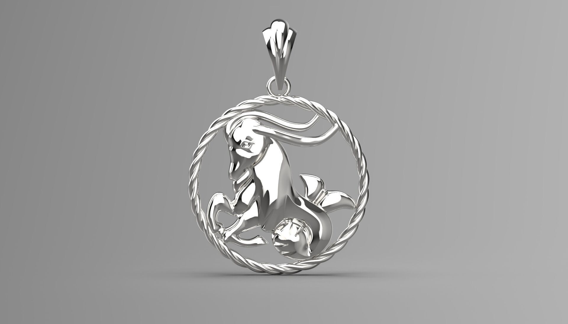 Gold pendant symbolizing the month of april gp0247 3D print model_2