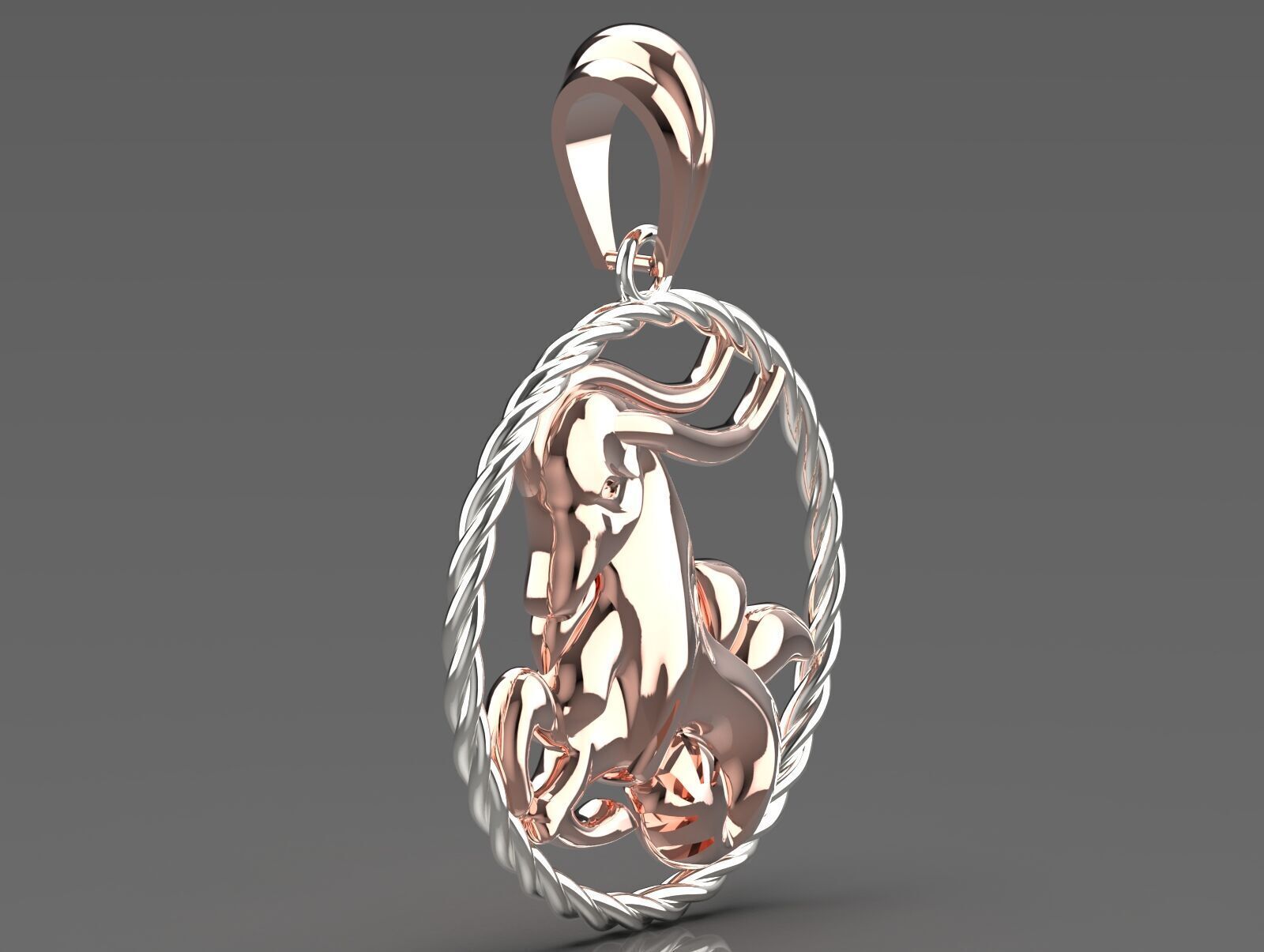 Gold pendant symbolizing the month of april gp0247 3D print model_16