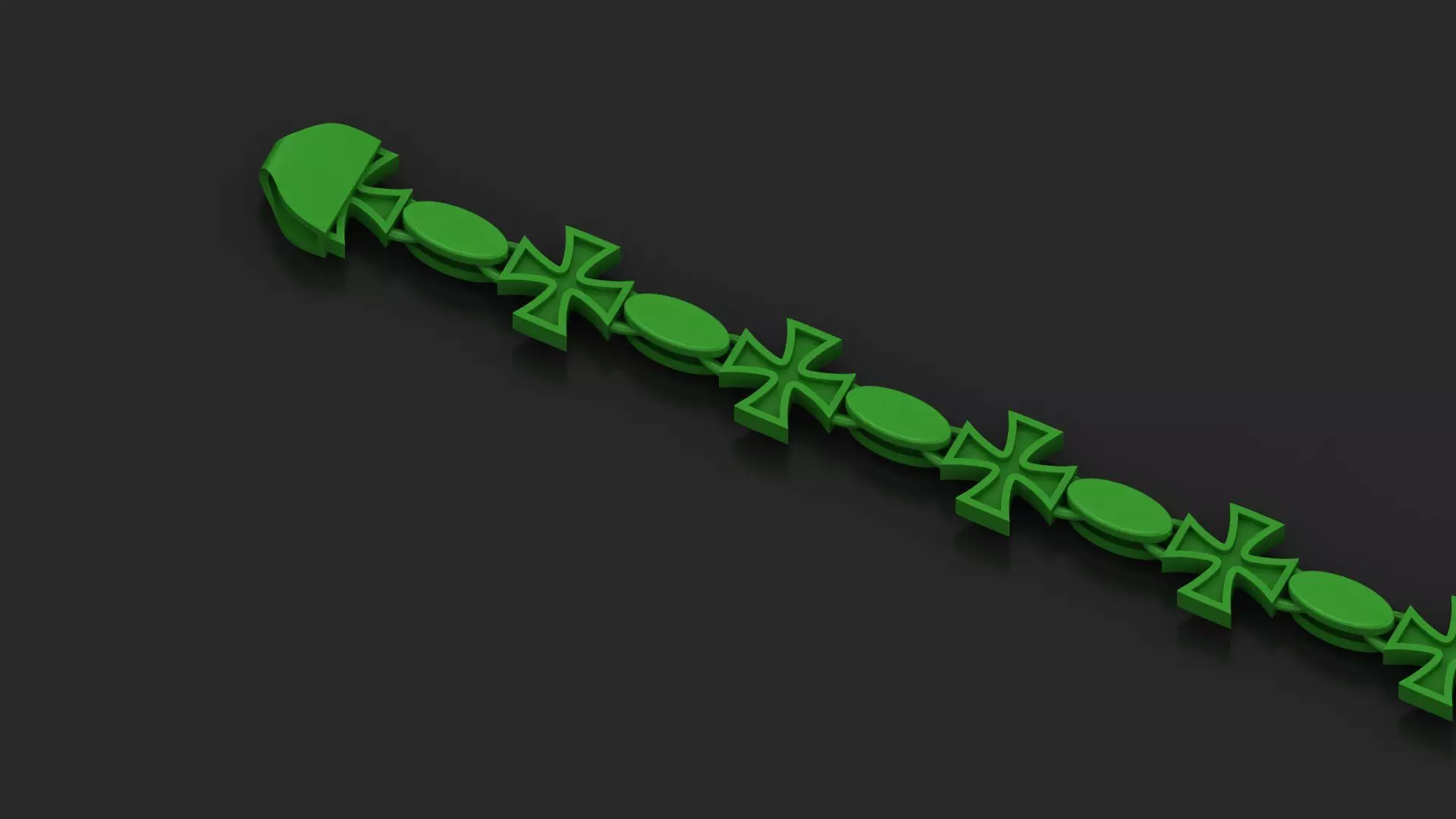 8MM TOP SOLD OVAL JESUS CROSS 3D BRACELET  3D print model_0