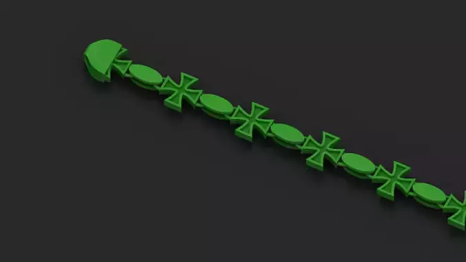 8MM TOP SOLD OVAL JESUS CROSS 3D BRACELET  3D print model
