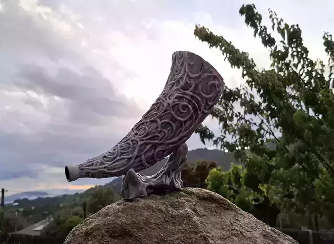 Horn of Gaia - Functional blowing horn 3D print model