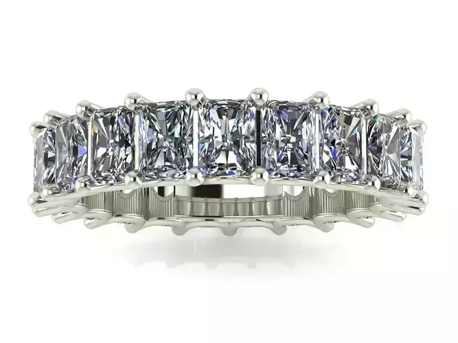 U - Shaped Eternity Bands - Radiant Cut - Various stone sizes