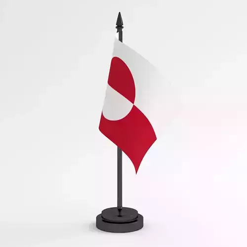 Table Flag Greenland Denmark 3D model