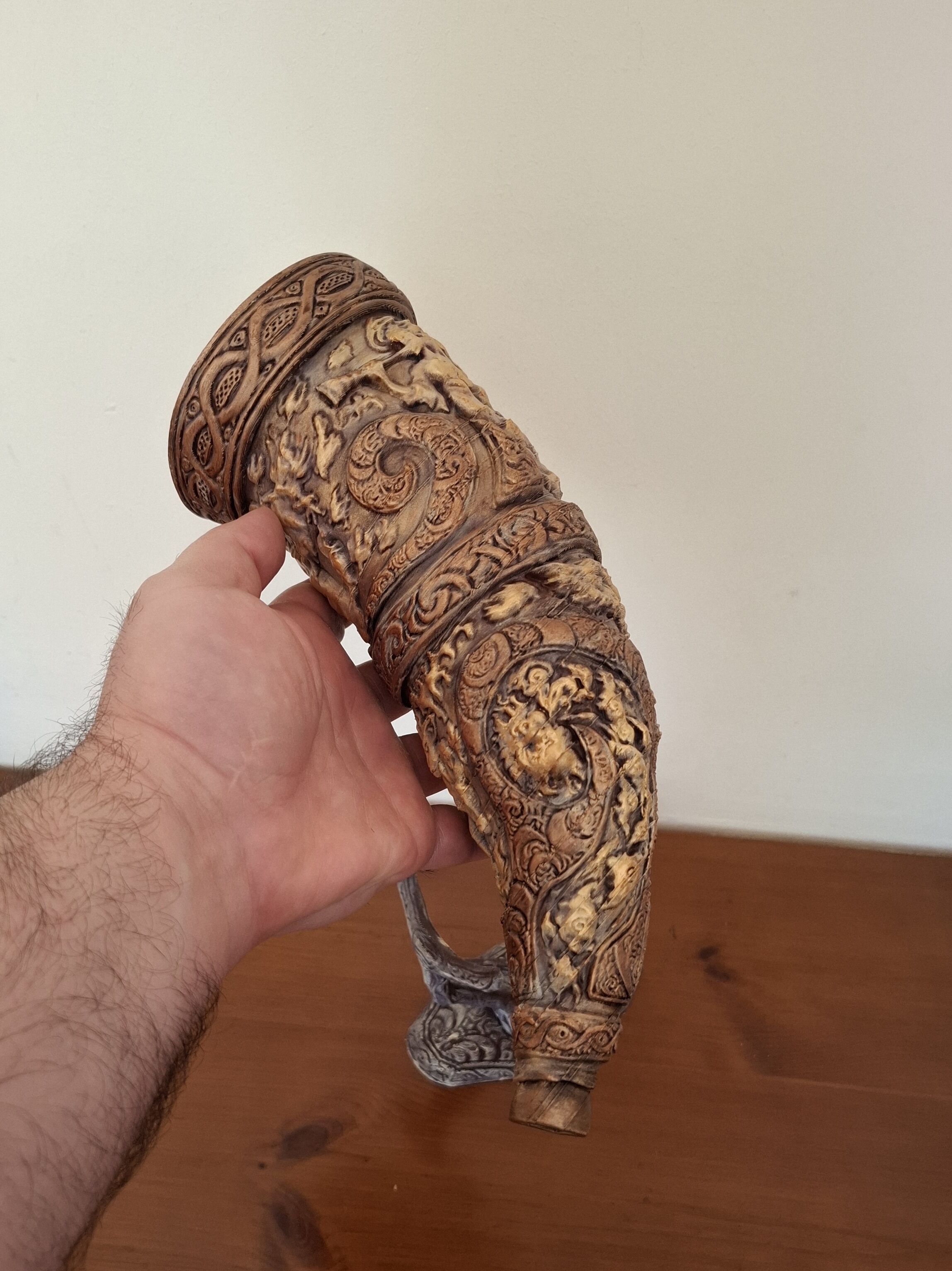 Horn of the elder hunt - Functional blowing horn 3D print model_11