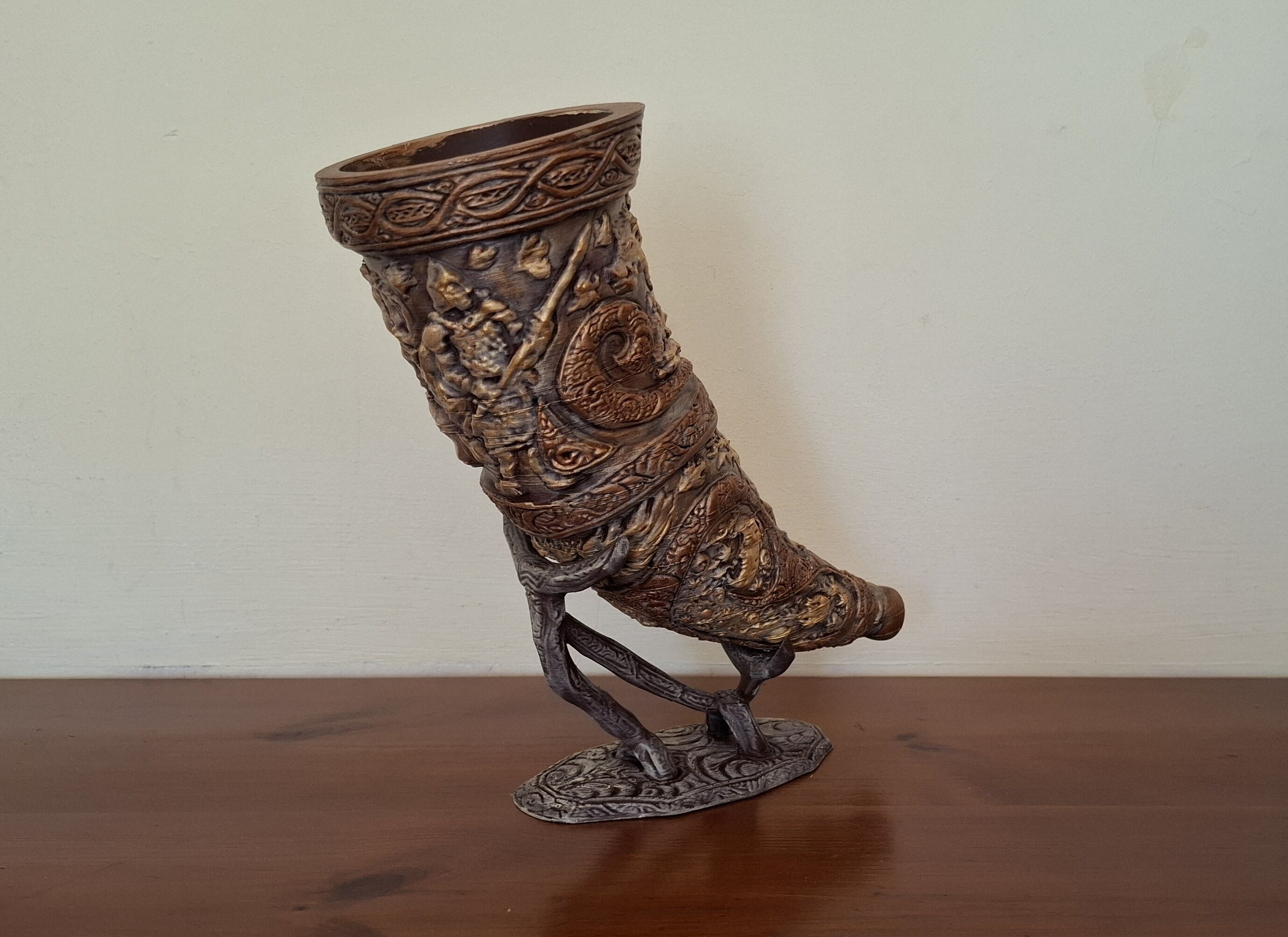 Horn of the elder hunt - Functional blowing horn 3D print model_4