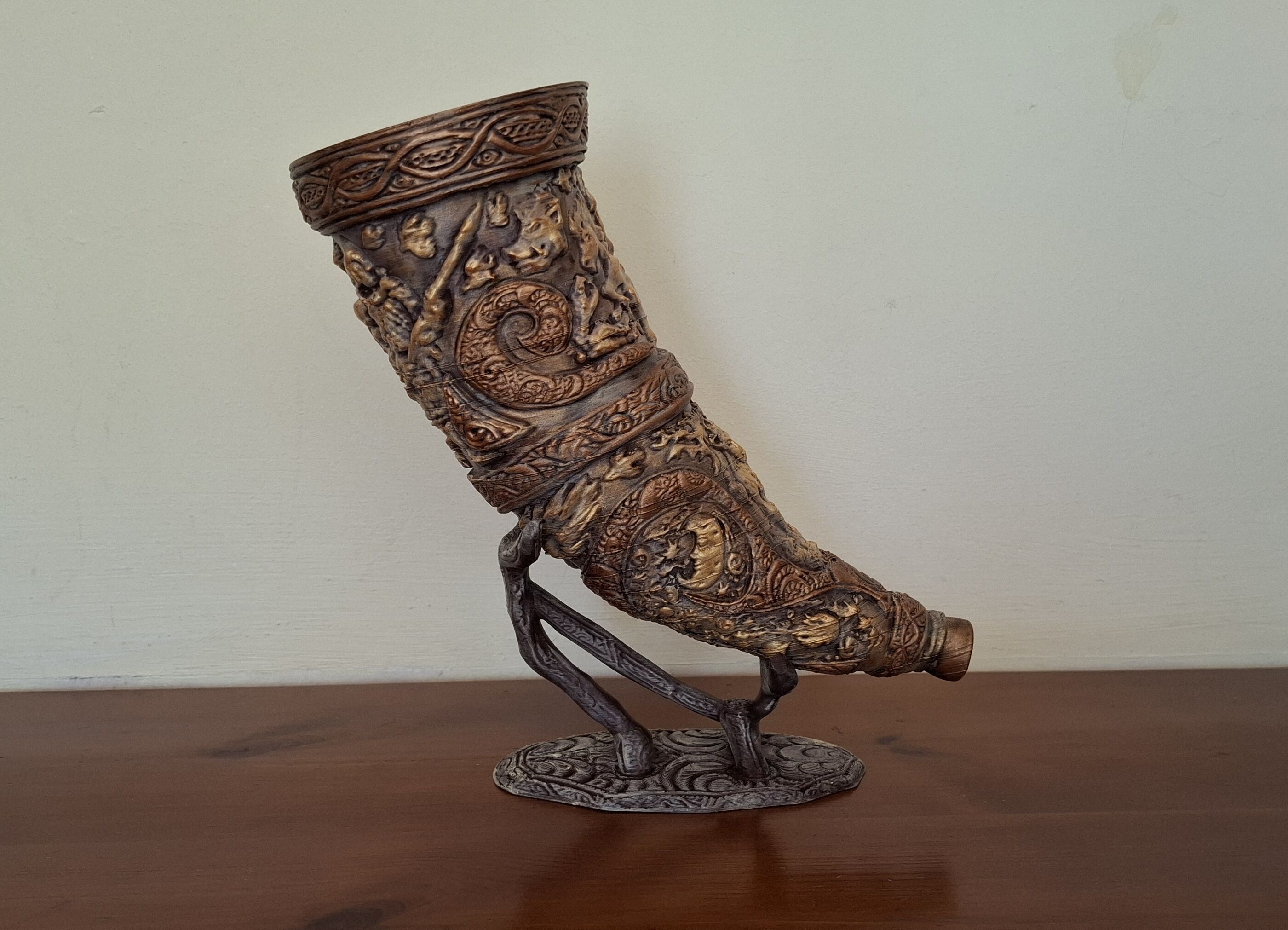 Horn of the elder hunt - Functional blowing horn 3D print model_6