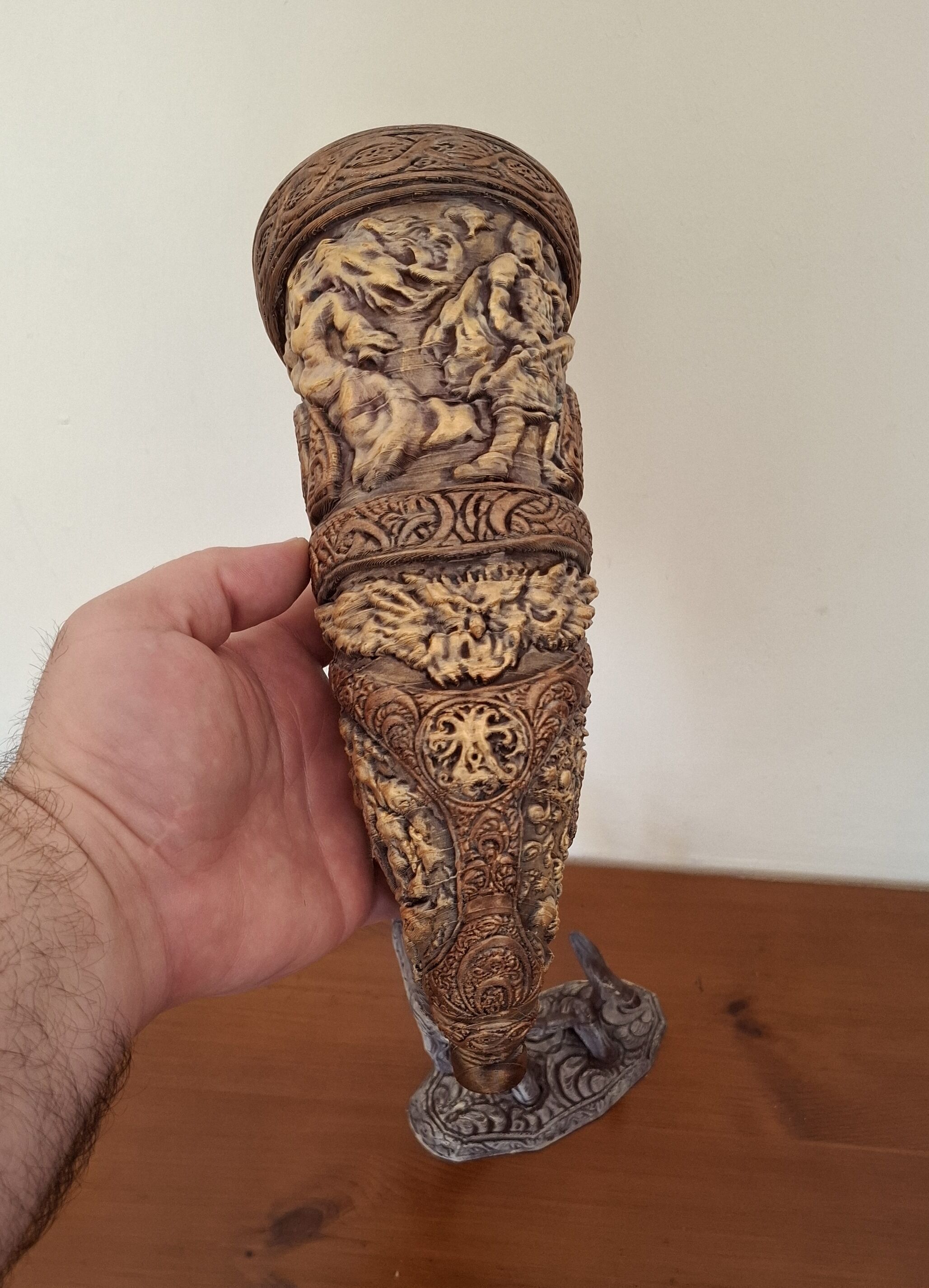 Horn of the elder hunt - Functional blowing horn 3D print model_12