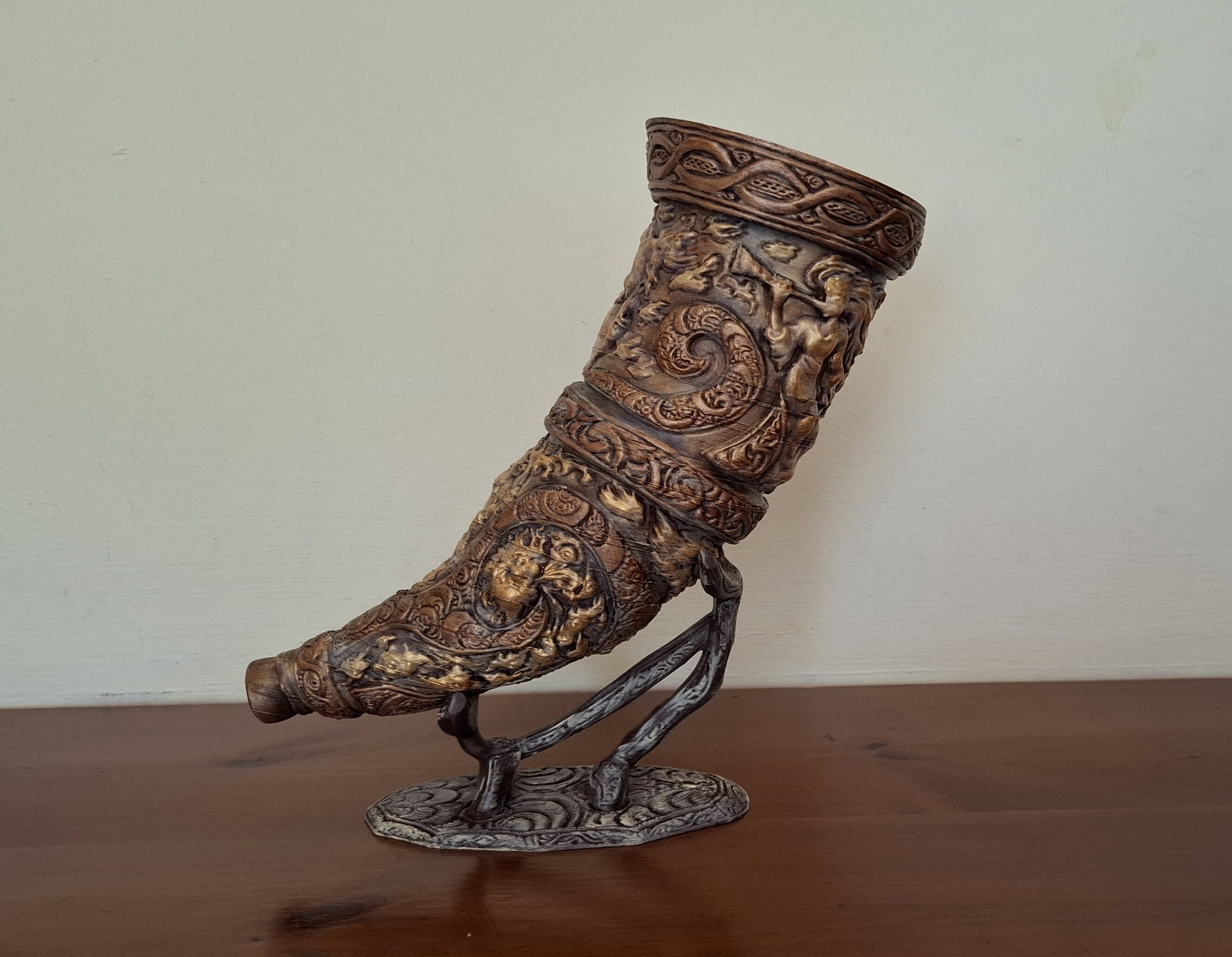 Horn of the elder hunt - Functional blowing horn 3D print model_9